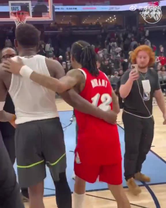 狼王&槍王惺惺相惜！華子賽后與莫蘭特相互致意！