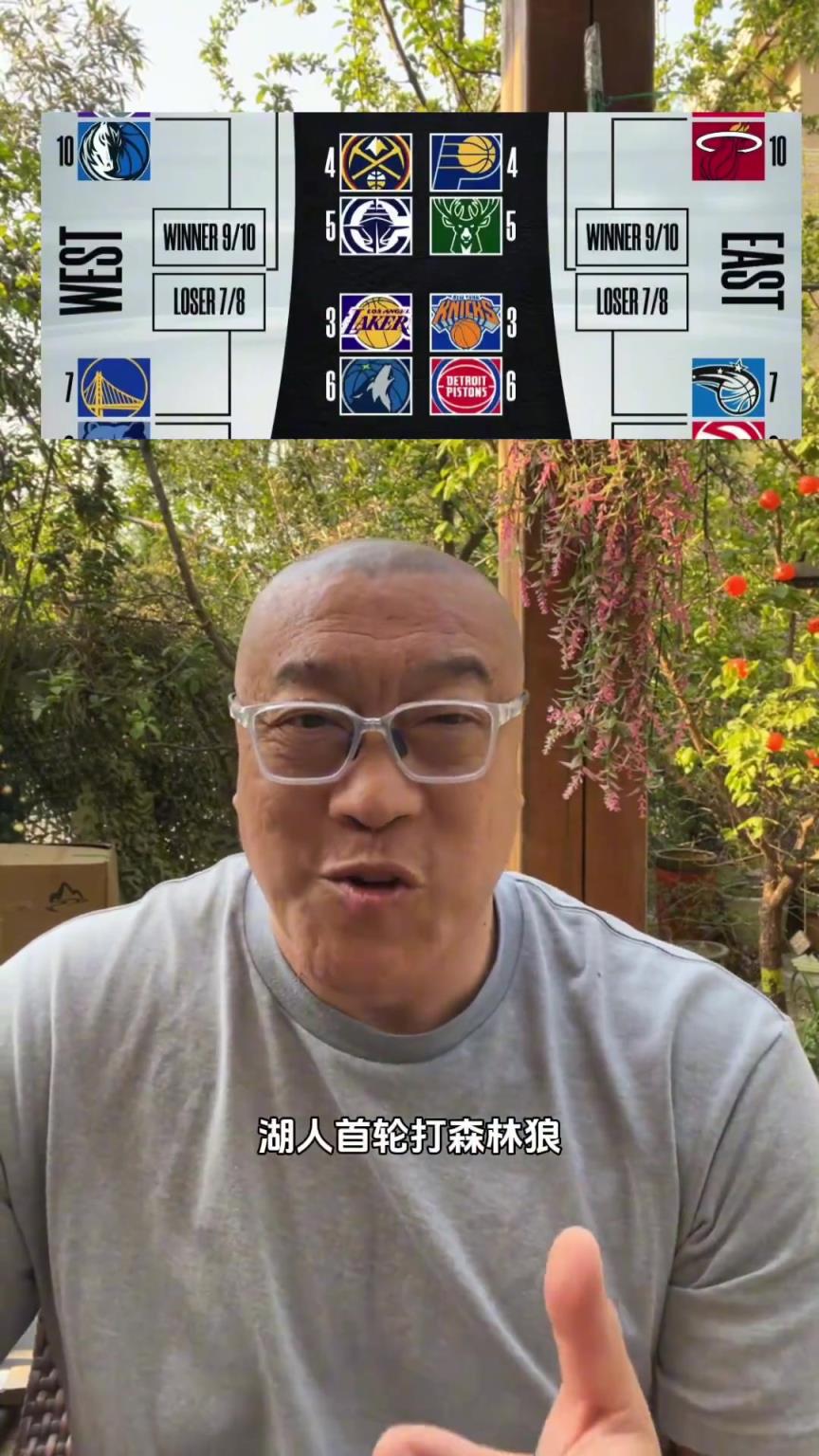 湖人打森林狼！馬?。褐灰獤|契奇像上賽季打戈貝爾那樣就行