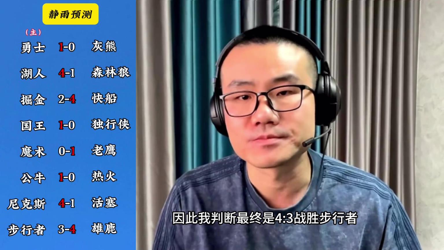 你同意嗎？靜雨對(duì)東西部季后賽球隊(duì)的預(yù)測(cè)：勇贏(yíng)熊 湖船尼鹿晉級(jí)